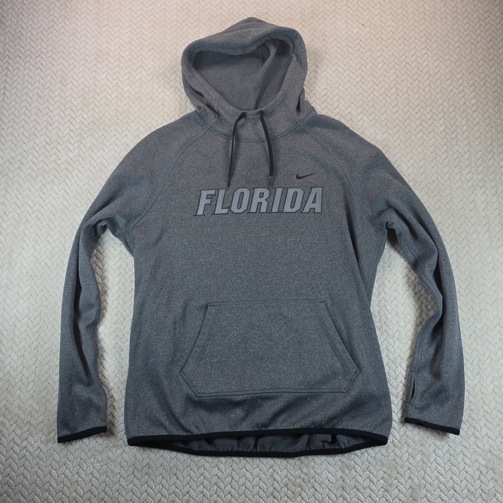 Nike Florida Gators Therma-FIT Hoodie Gray Pullover Sweatshirt Womens L
